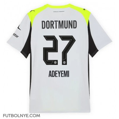 Camiseta Borussia Dortmund Karim Adeyemi #27 Visitante Equipación 2025-26 manga corta Camiseta Borussia Dortmund Karim Adeyemi #27 Visitante Equipación 2025-26 manga corta